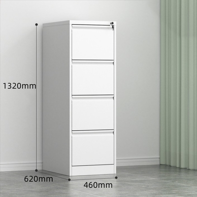 4-Drawer Modern Steel Office Furniture Key Lock Adjustable File Cabinet for Storage for Bedroom School Gym Workshop Hotel