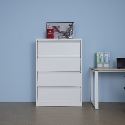 Adjustable 4-Drawer Metal File Cabinet Industrial Lockable Foldable Office Storage Furniture for Home School Hotel Living Room