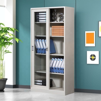 Top-Ranked Modern Steel File Cabinet Home Hotel Office Lock Adjustable Bookshelf Glass Display Case Storage Made Durable Iron