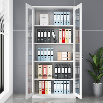 Top-Ranked Modern Steel File Cabinet Home Hotel Office Lock Adjustable Bookshelf Glass Display Case Storage Made Durable Iron