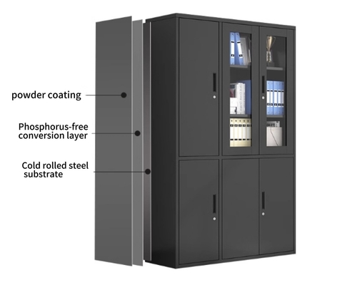 Storage Cabinet with 4 Doors and Adjustable Shelves Metal File Cabinet Manufacturers Metal Cupboard Steel Storage Filing Cabinet