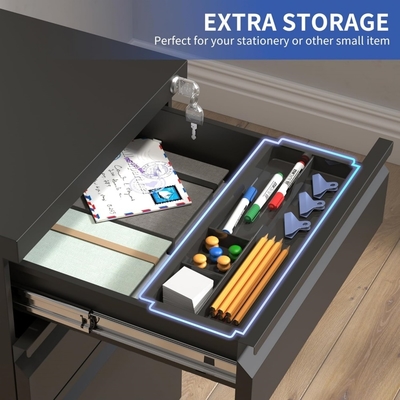 Hot Sale 3-Drawer Office Furniture Full Rustproof Steel File Cabinet With Protection Storage Unit for Home or Gym Use