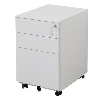 Modern 3-Drawer Steel Office Furniture Mobile Pedestal File Cabinet Key Lock Schools Living Room Warehouse Workshop Hotel