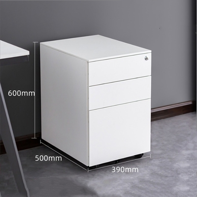 Modern 3-Drawer Steel Office Furniture Mobile Pedestal File Cabinet Key Lock Schools Living Room Warehouse Workshop Hotel