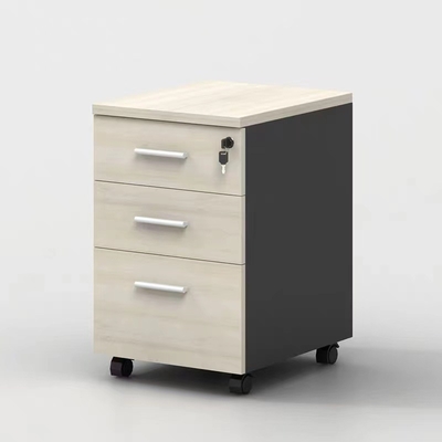 Steel Mobile Pedestal File Cabinet with 3 Lockable Drawers and Wheels Office Movable Storage