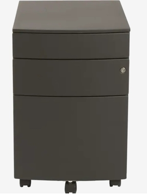 Modern 3-Drawer Metal File Cabinet Black Versatile Home Office Bedroom School Warehouse Gym Workshop Hotel Hospital Use