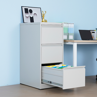 Large Capacity 3-Drawer Steel Filing Cabinet Adjustable Office Furniture Metal File Organizer for Home Office & Workshop Use
