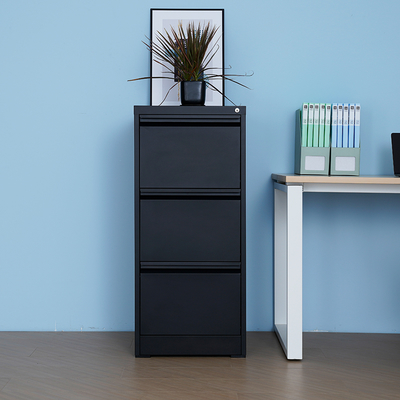 Large Capacity Black Metal 3-Drawer Filing Cabinet Adjustable Office Furniture Steel Storage Home Office Bedroom Kitchen Plastic