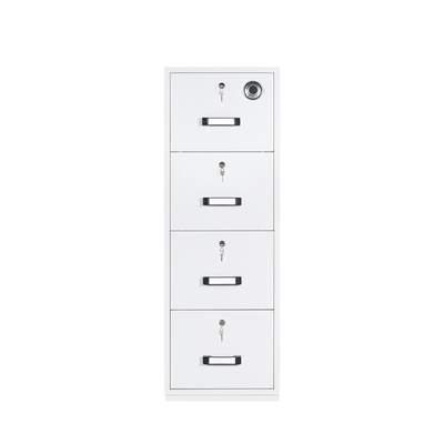 Individual Key Lock 4-Drawer Steel File Cabinet Fireproof and Explosion Resistant Storage for Home Office Security