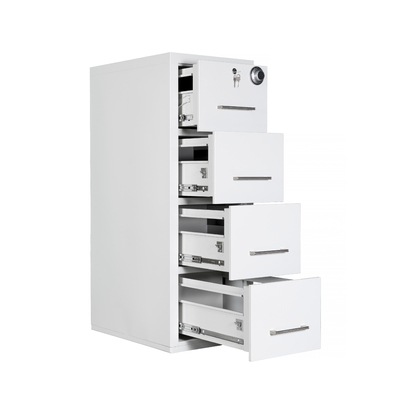 Individual Key Lock 4-Drawer Steel File Cabinet Fireproof and Explosion Resistant Storage for Home Office Security