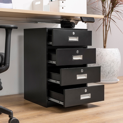 Hot Sales 4-Drawer Small Steel Filing Cabinet Adjustable Home Office Workshop Warehouse Storage with Efficient Organization Desk