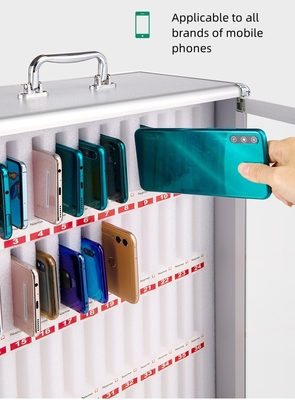 Student Aluminum Alloy Wall clear Acrylic Storage Lockable Mobile Phone Holder Cabinet