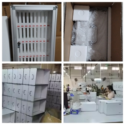 Student Aluminum Alloy Wall clear Acrylic Storage Lockable Mobile Phone Holder Cabinet