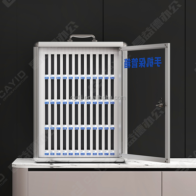 Aluminum Alloy Steel   Cell Phone Storage Cabinet  Box  48 Cells  Slots  School  Office  Factory
