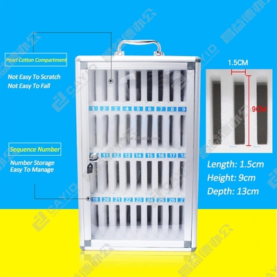 Customized Aluminum Alloy Cell Phone Storage Cabinet Locker Wall Mountable and Portable 36 Slots for School Safe Deposit Boxes