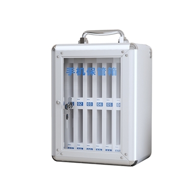 Aluminum Alloy Flexible  Portable Cell Phone Box Portable Cell Phone Organizer  12 Cells Slots for Secure Storage