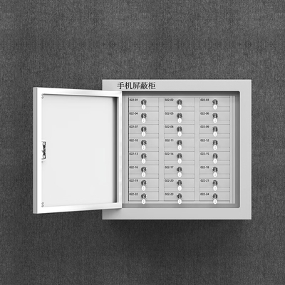24-Door Modern Metal Wall-Mounted Smartphone Signal Blocking Safe Deposit Box Mobile Phone Shielding Device for Schools