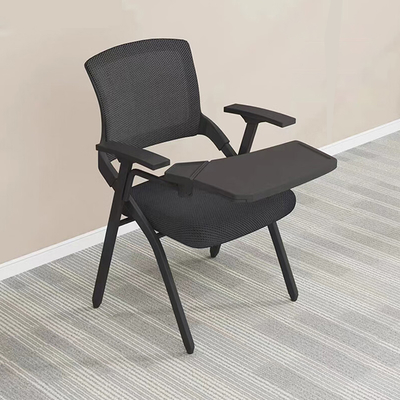 Hot Sale Mesh Office  Study Chair With Folding Writing Table Folding Training Chair Meeting Chair