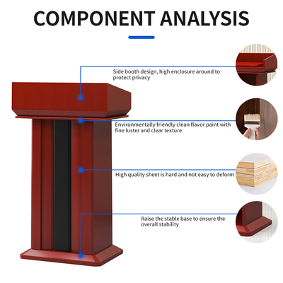 Thickened Solid Wooden Lectern Podium Church Podium School Furniture Student Speech Desk Speak Table