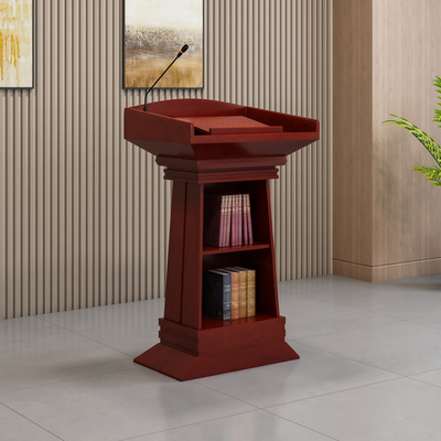 Wooden Church Lectern Podium Stand Display for Church Podium De Acrilico Modern Church Pulpit Design Concert Stage Podium