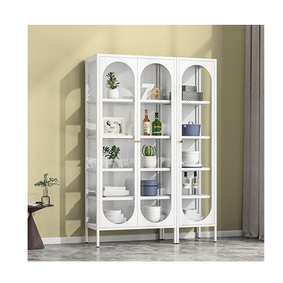 Steel Kitchen Storage Cabinet Sideboard Accent Buffet With Metal Shelf for Living Room Dining Room Cabinet Collect Items