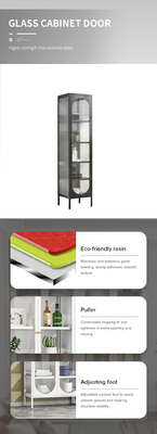 Steel Kitchen Storage Cabinet Sideboard Accent Buffet With Metal Shelf for Living Room Dining Room Cabinet Collect Items