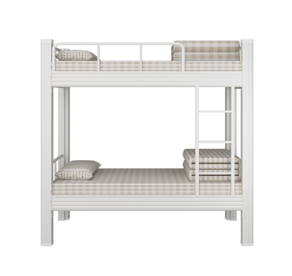 Modern  Twin Double Full Size Bunk Bed Stainless Steel Frame Easy Disassemble Dormitory Students School College Bedroom Hotel