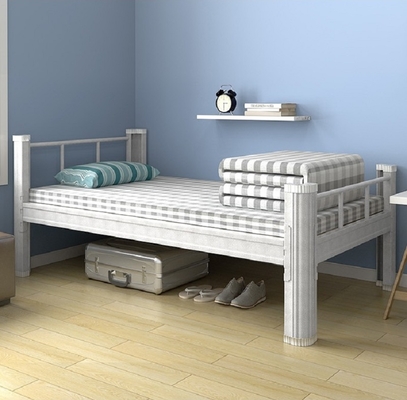 Modern  Twin Double Full Size Bunk Bed Stainless Steel Frame Easy Disassemble Dormitory Students School College Bedroom Hotel