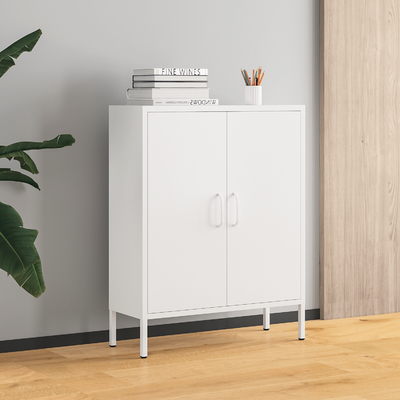 Modern Ultra-Thin Metal Sideboard Buffet Cabinet With 2 Steel Doors Dining Room Furniture for Home Use Living Bedroom Storage