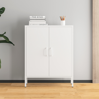 Modern Ultra-Thin Metal Sideboard Buffet Cabinet With 2 Steel Doors Dining Room Furniture for Home Use Living Bedroom Storage