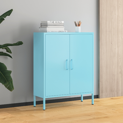 Modern Ultra-Thin Metal Sideboard Buffet Cabinet With 2 Steel Doors Dining Room Furniture for Home Use Living Bedroom Storage