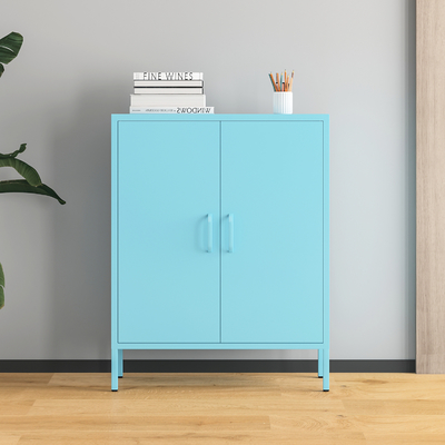 Modern Ultra-Thin Metal Sideboard Buffet Cabinet With 2 Steel Doors Dining Room Furniture for Home Use Living Bedroom Storage
