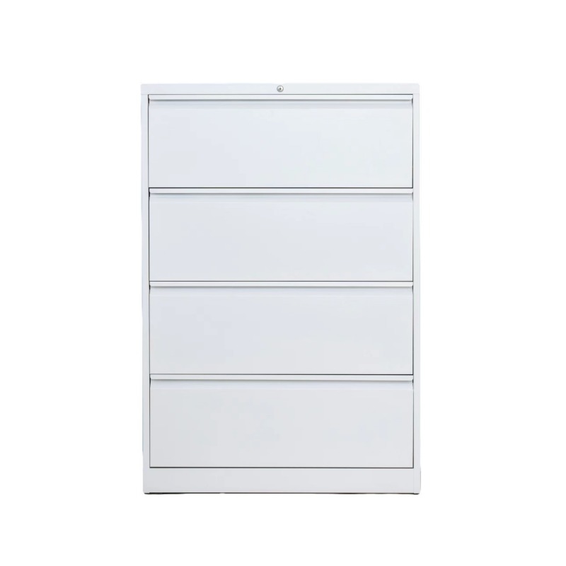 Adjustable 4-Drawer Metal File Cabinet Industrial Lockable Foldable Office Storage Furniture for Home School Hotel Living Room