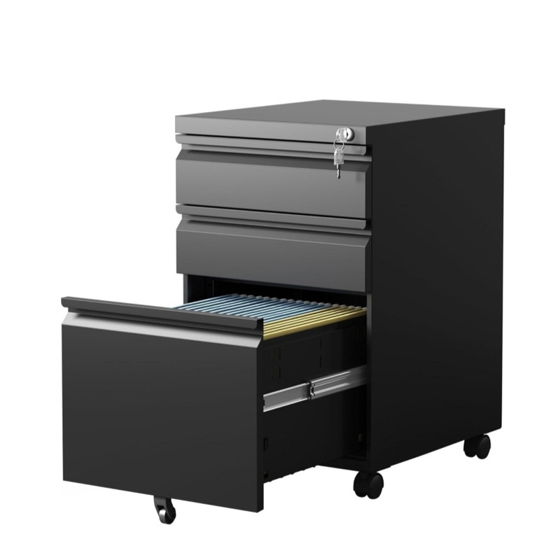 Hot Sale 3-Drawer Office Furniture Full Rustproof Steel File Cabinet With Protection Storage Unit for Home or Gym Use
