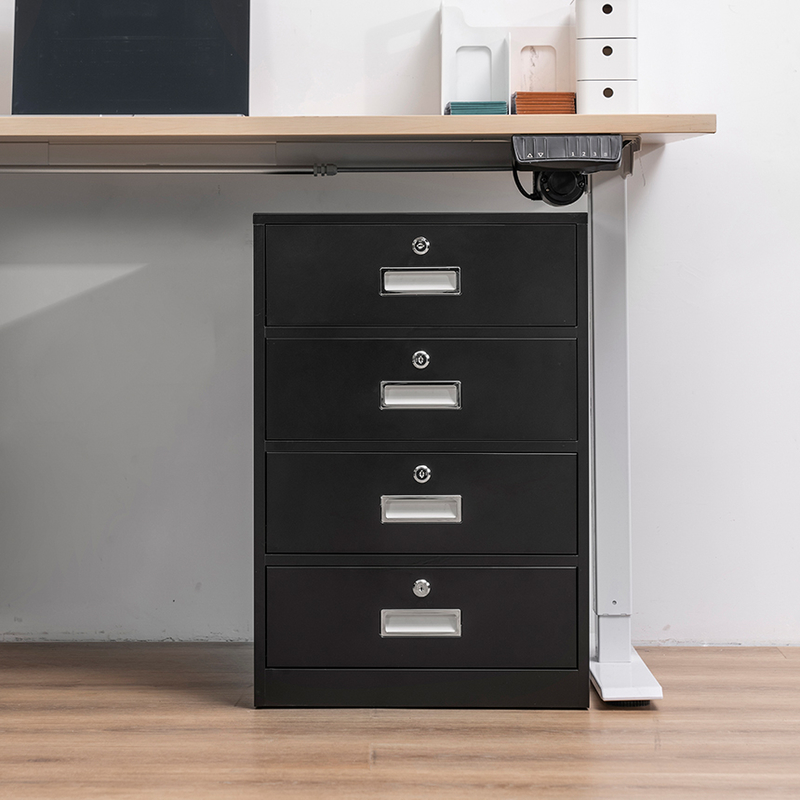 Hot Sales 4-Drawer Small Steel Filing Cabinet Adjustable Home Office Workshop Warehouse Storage with Efficient Organization Desk