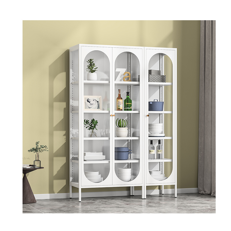 Steel Kitchen Storage Cabinet Sideboard Accent Buffet With Metal Shelf for Living Room Dining Room Cabinet Collect Items